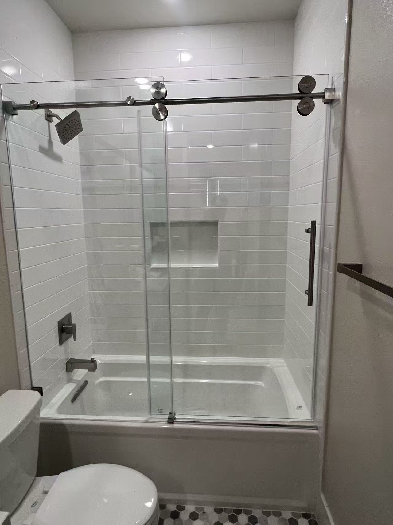 RADIANCE Shower Door - Tub - Brushed Nickel